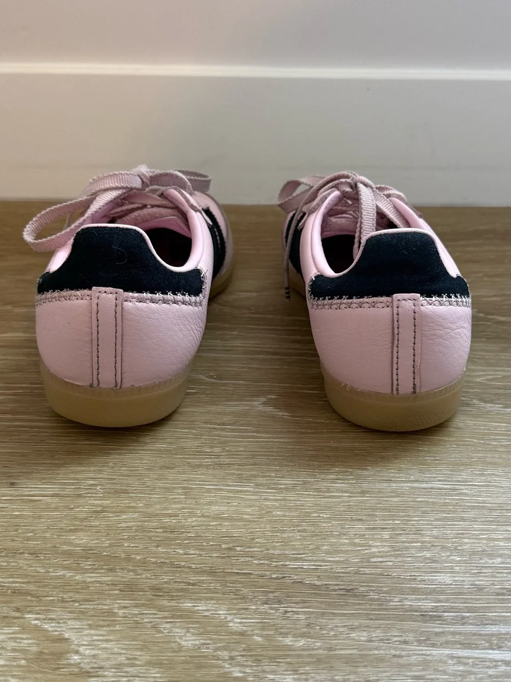 adidas pink suede navy stripe samba size 9 - WORN ONCE - Picture 3 of 7